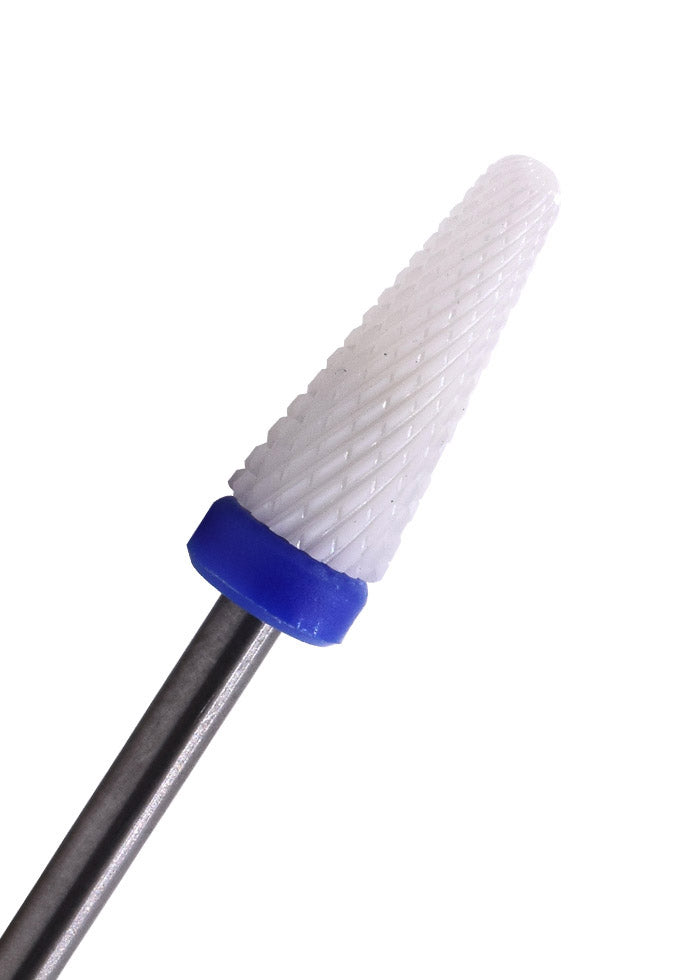 Big Cone Ceramic Nail Drill Bit. Blue image 0